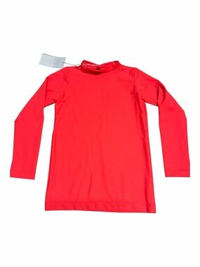 NEW Mikoh Mini Girl’s long sleeve rash guard swim shirt in Neon Orange Sz Medium